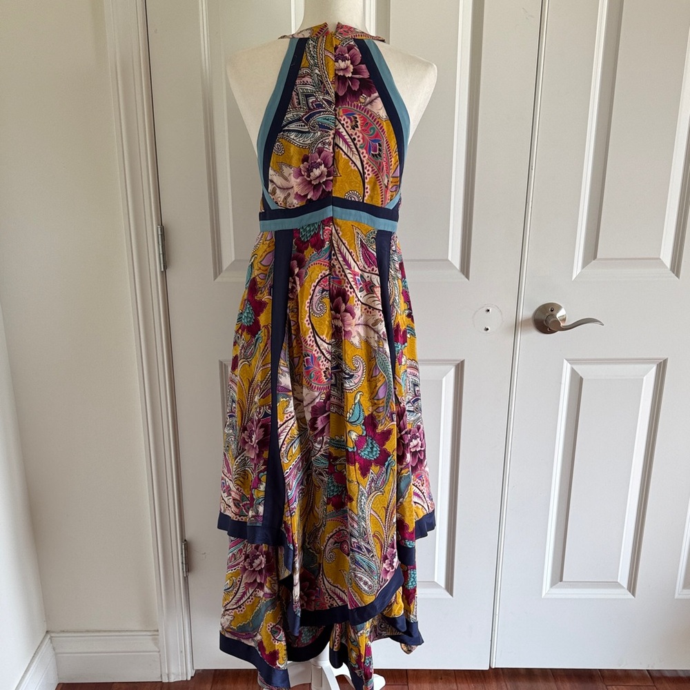 NWT By Anthropologie Halter Tiered Maxi Dress Size 4 - Picture 9 of 12